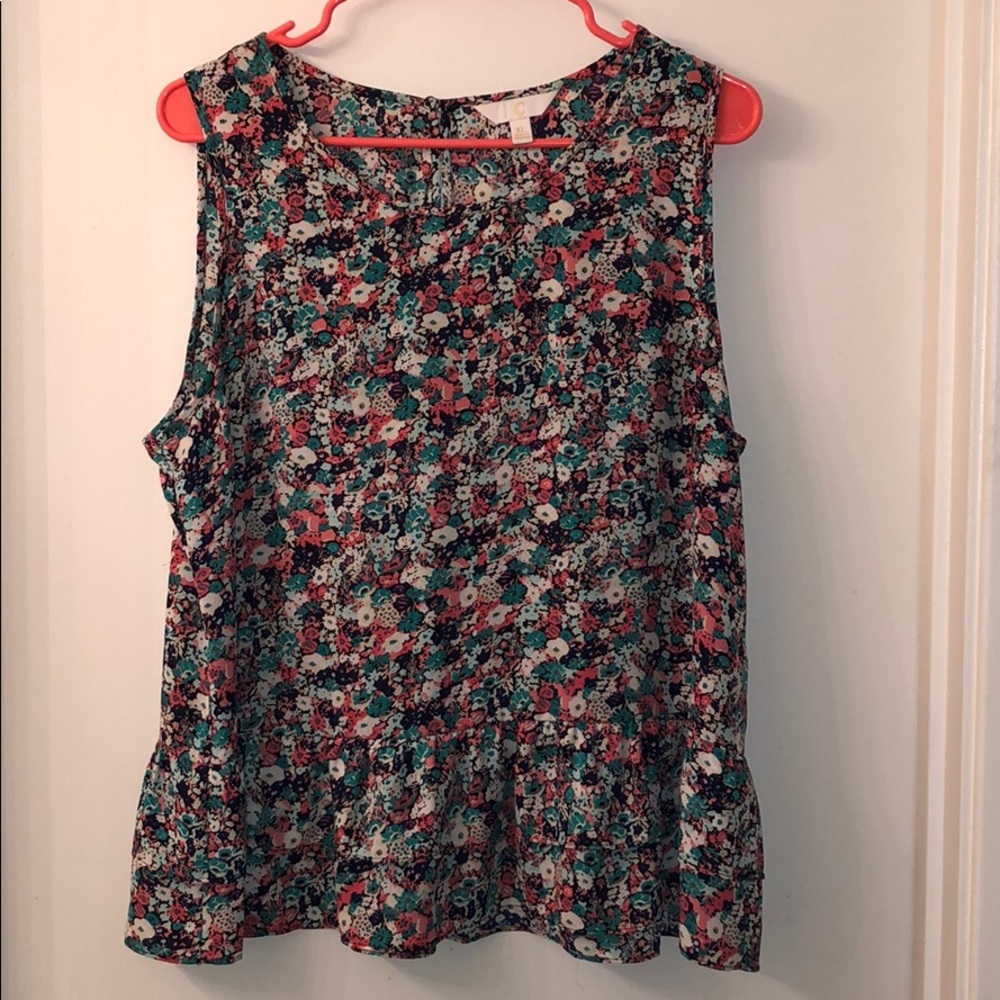 Charming Charlie peplum flower top